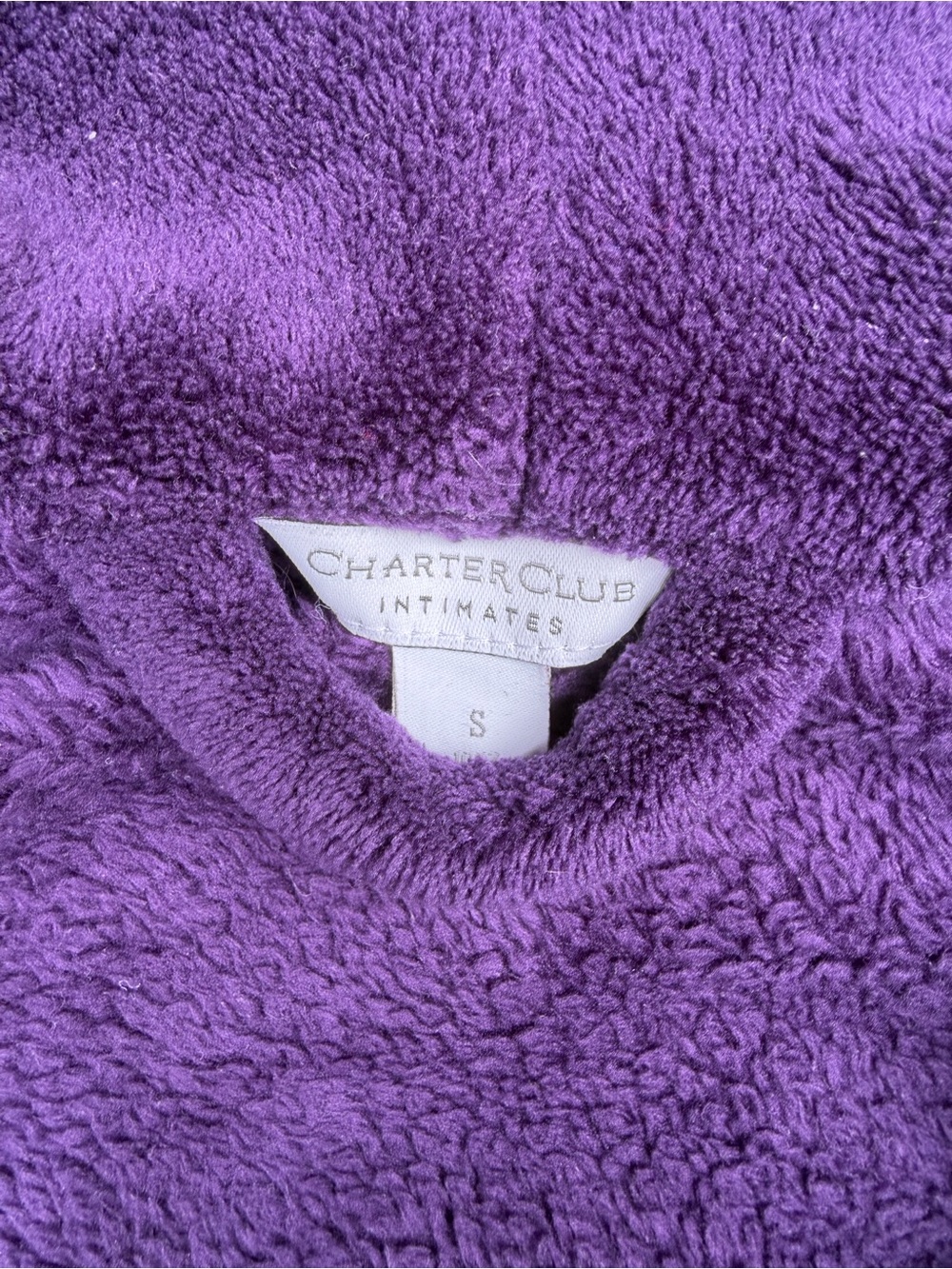 Purple Fleece Bath Robe - Picture 2 of 3